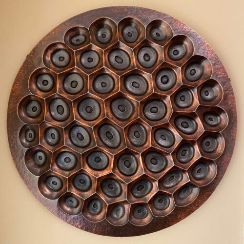 Copper raised relief embossed wall sculpture 1