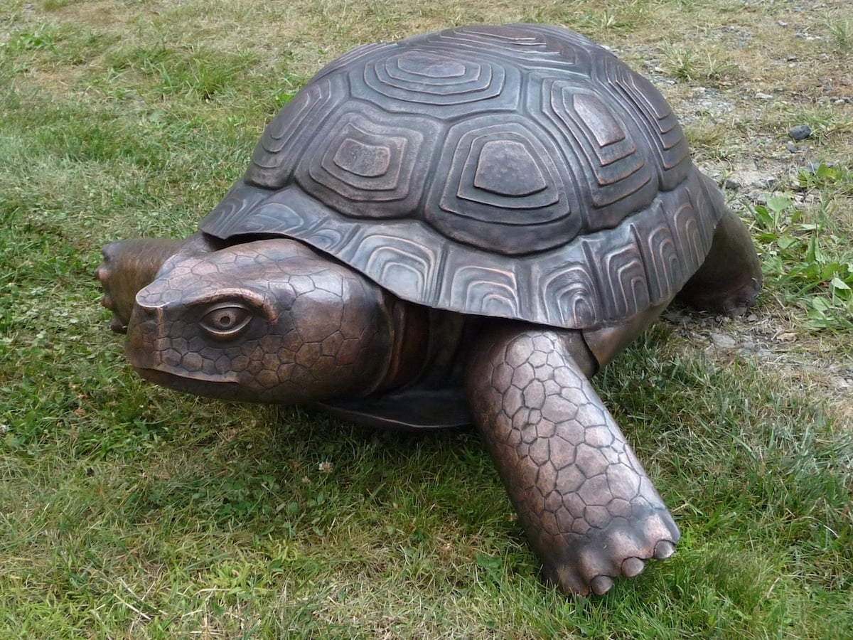 tortoise sculpture copper repousse sculpture1 1