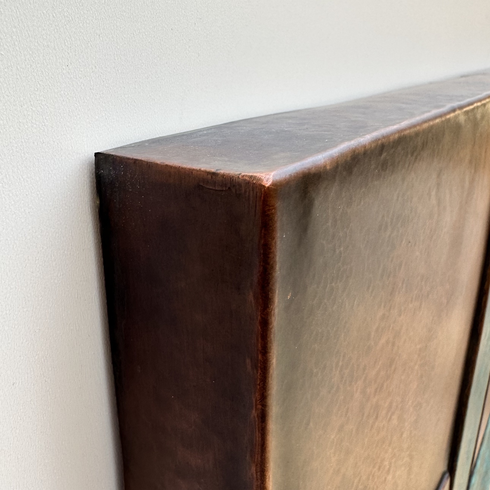 3 Panel Metal Wall Art Sculpture close corner 1