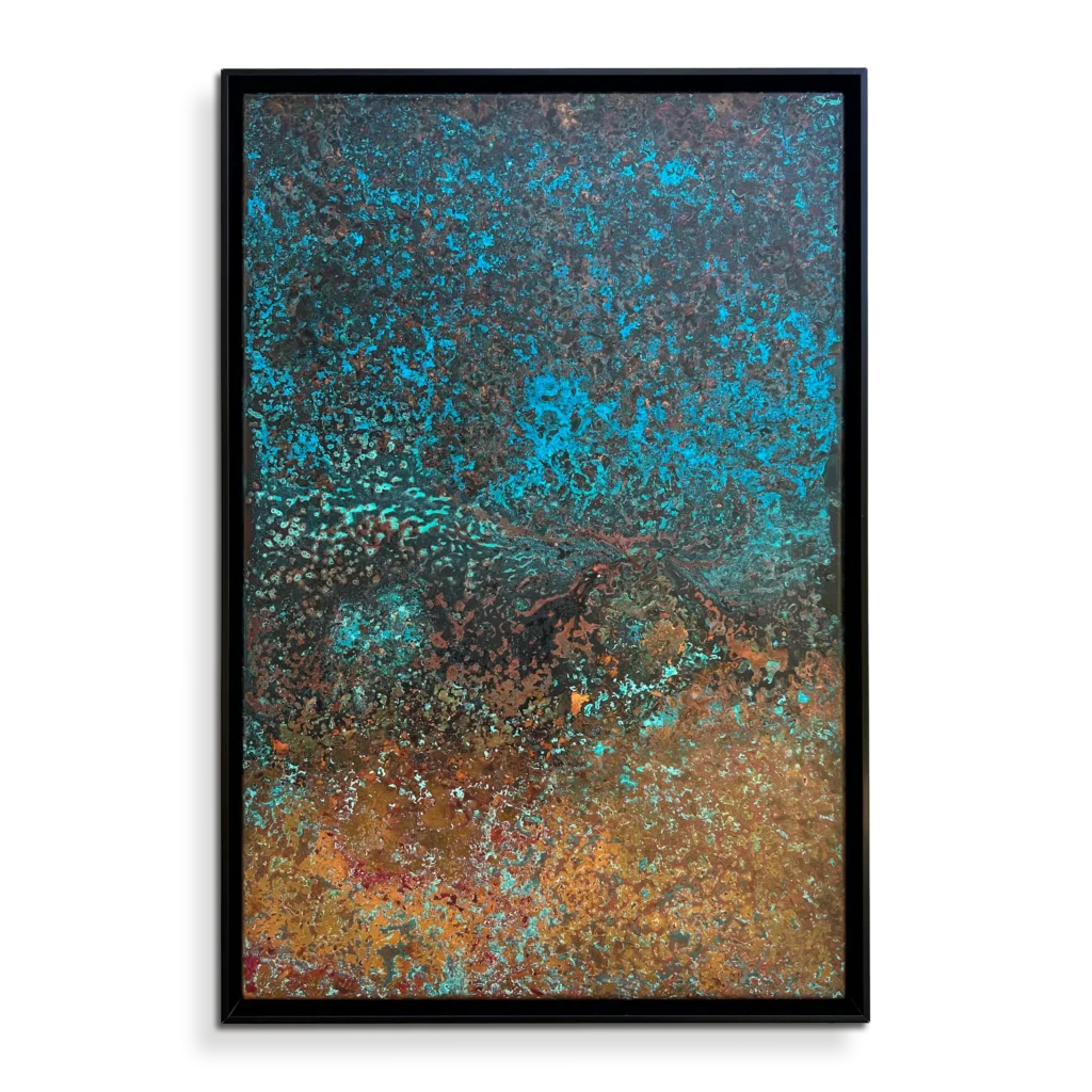 Blue Green Copper Patina Wall Art sculpture