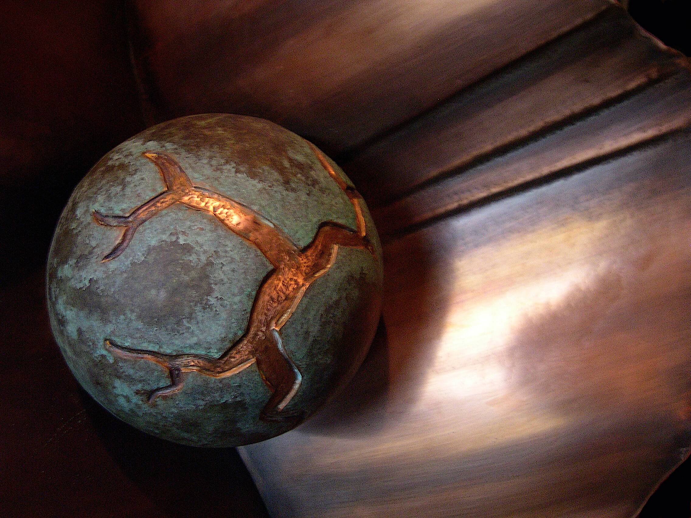 Copper metal sculpture detail 2