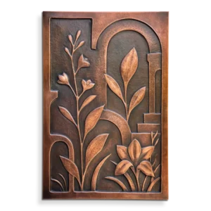 Flowers Metal Wall Art Sculpture copper