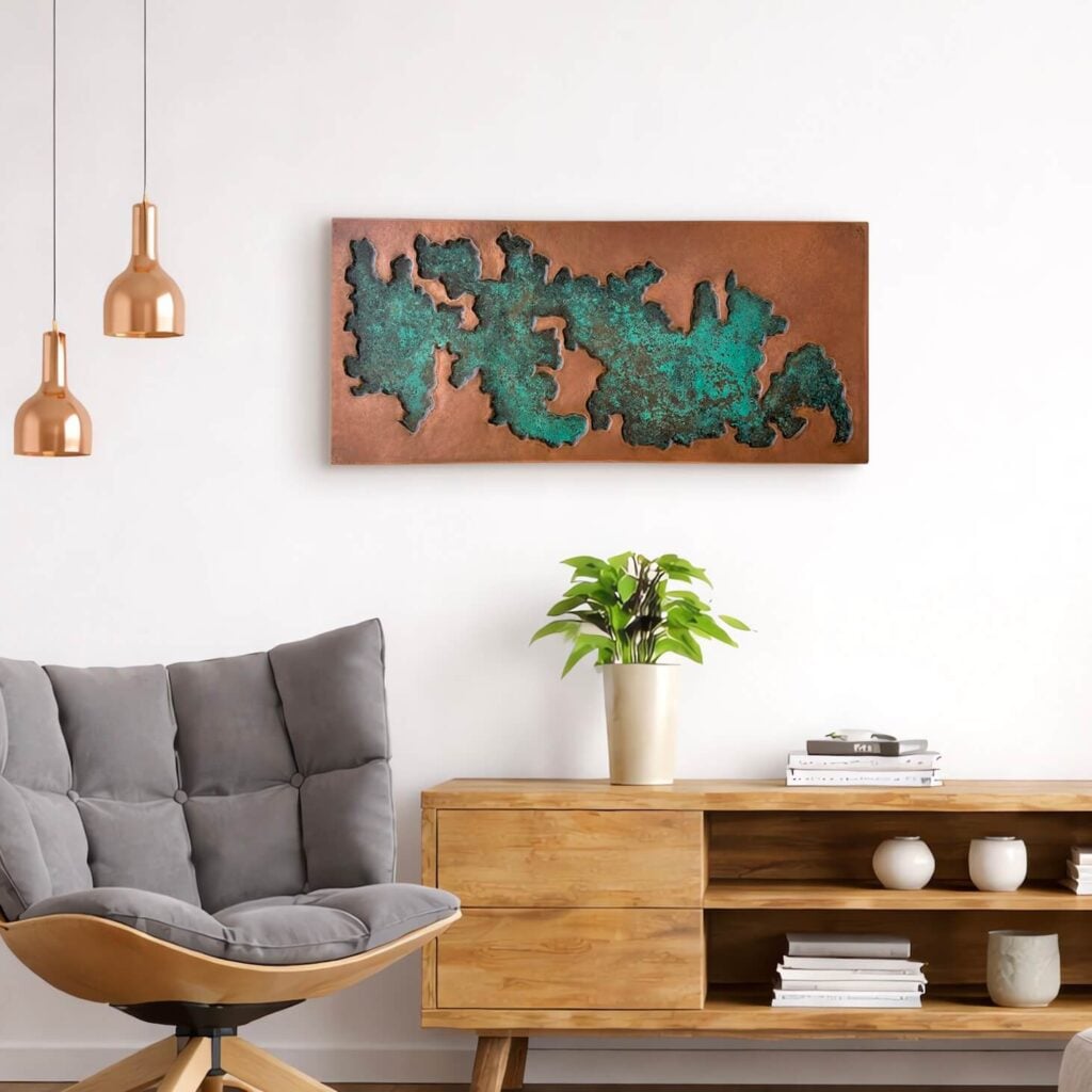 Metal Wall Art Geologic Abstract Metal Wall Art light wall