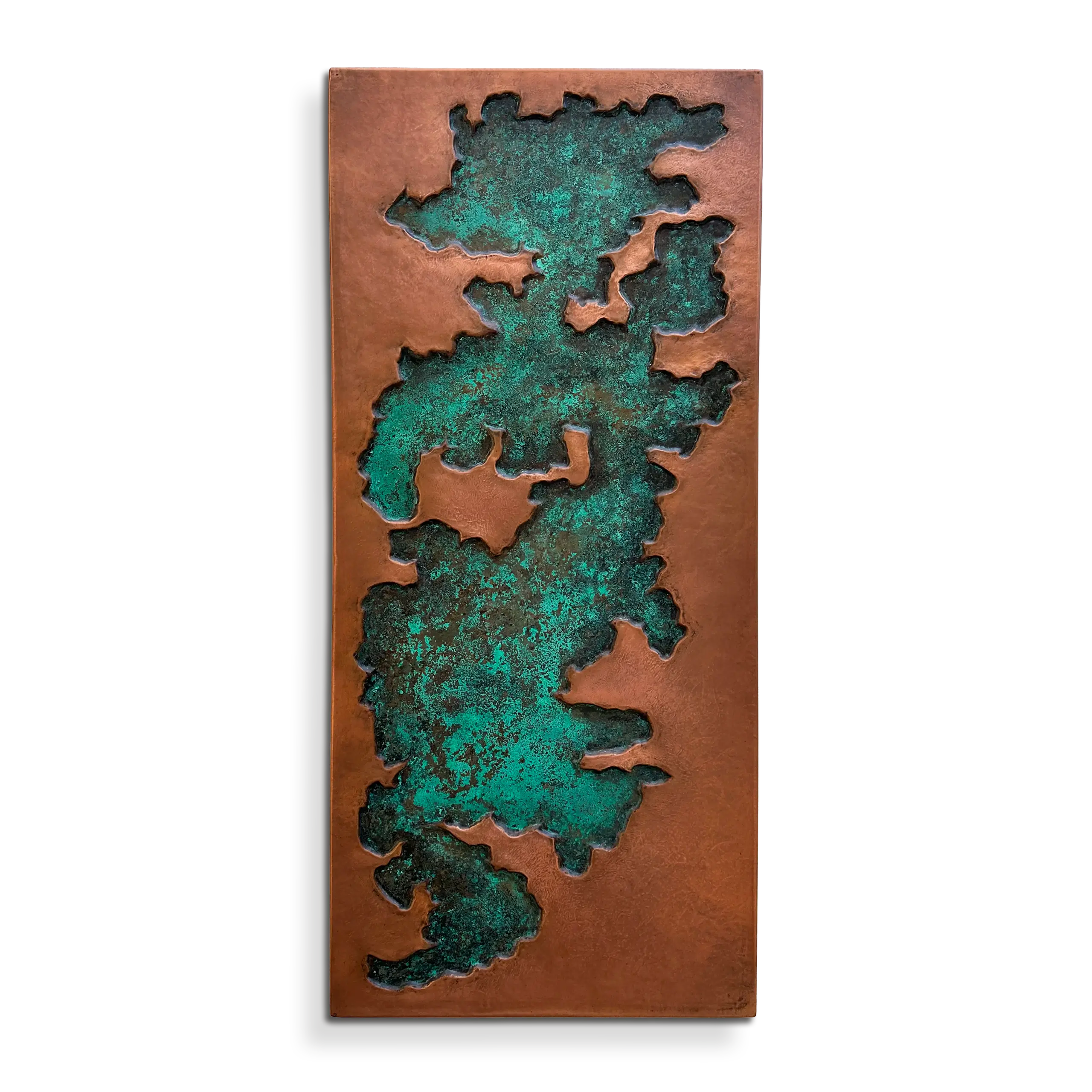 Geologic Abstract Metal Wall Art patina