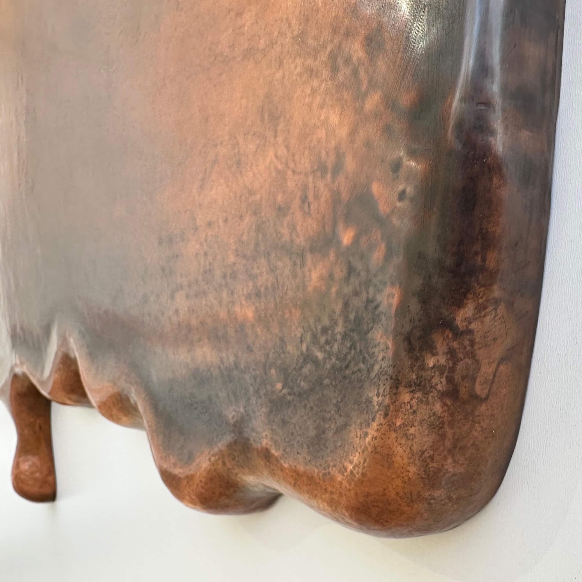 Melting Copper Wall Art Sculpture bottom right
