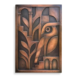 Owl Metal Wall Art Sculpture copper