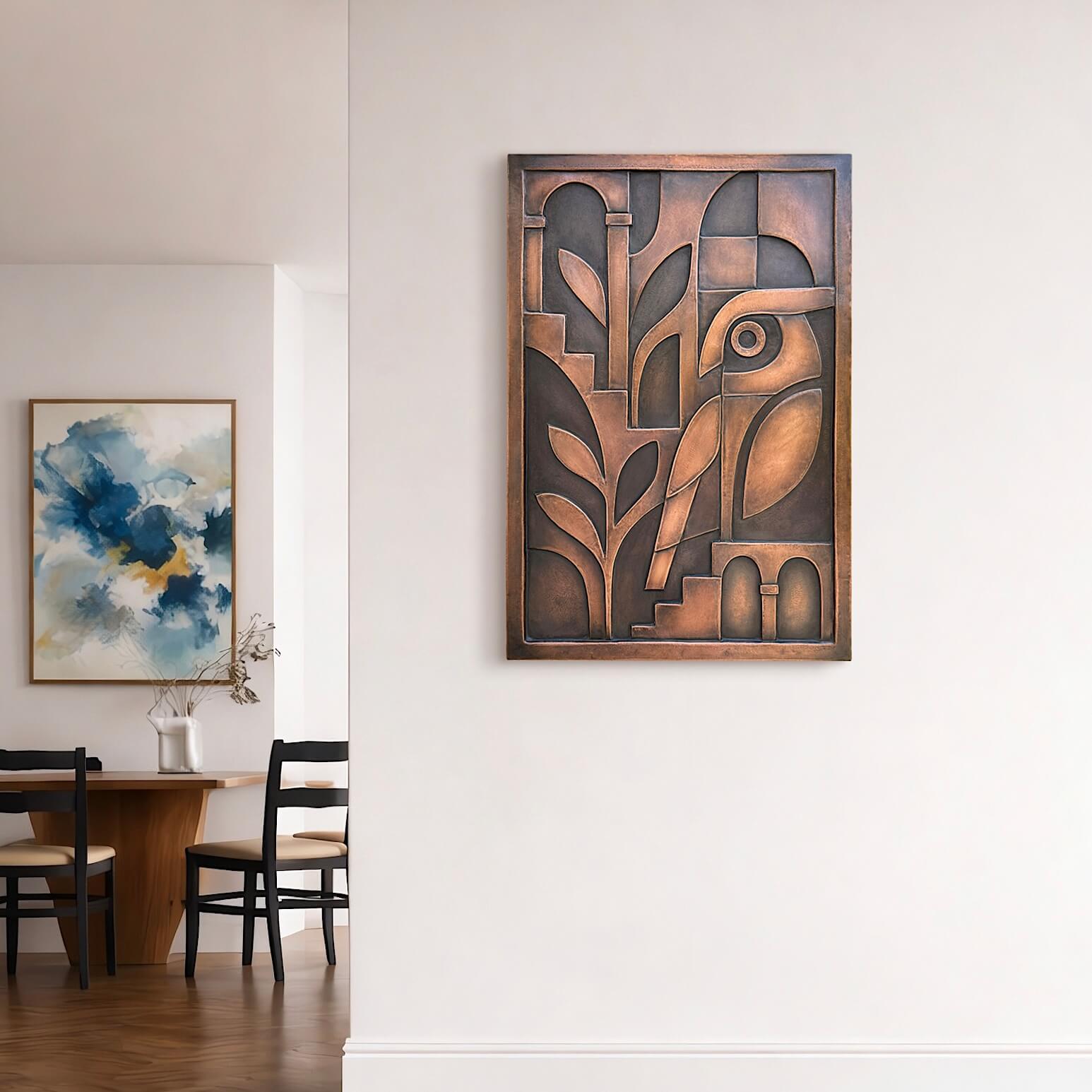 Owl Metal Wall Art Sculpture light wall 2