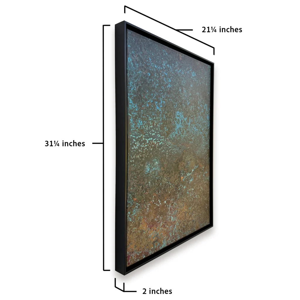 blue green copper patina sculpture Measurements art