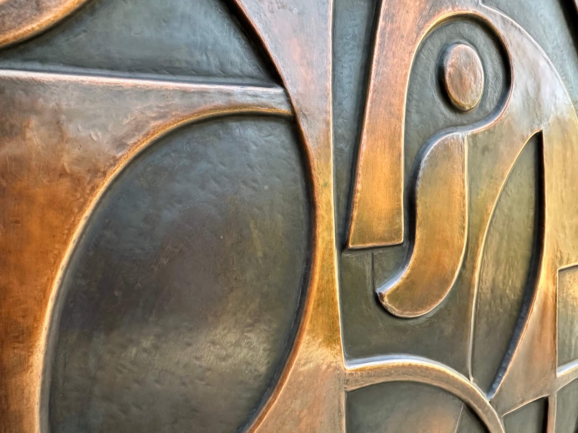 metal wall art sculpture close angled